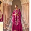 Launching Sayuri Rosy Chinon Embroidered Designer Wear Top Bottom And Shrug Wholesale 2026