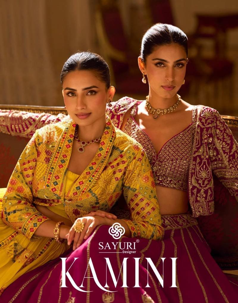 Sayuri Kamini Georgette Embroidered Stylish Designer Lehenga Choli Wholesale