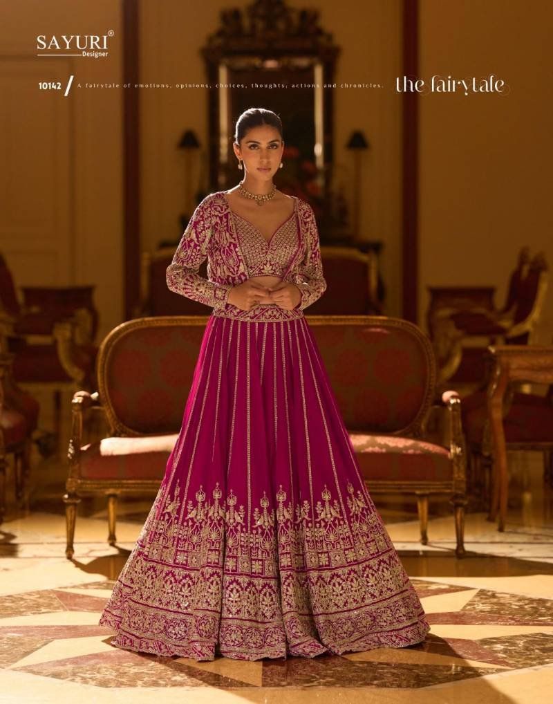 Beautiful Sayuri Kamini Georgette Embroidered Stylish Designer Lehenga Choli Wholesale 2026