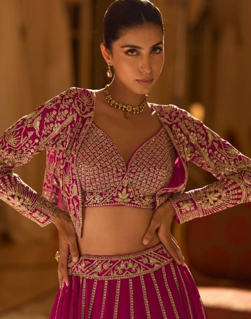 Beautiful Sayuri Kamini Georgette Embroidered Stylish Designer Lehenga Choli Wholesale 2026