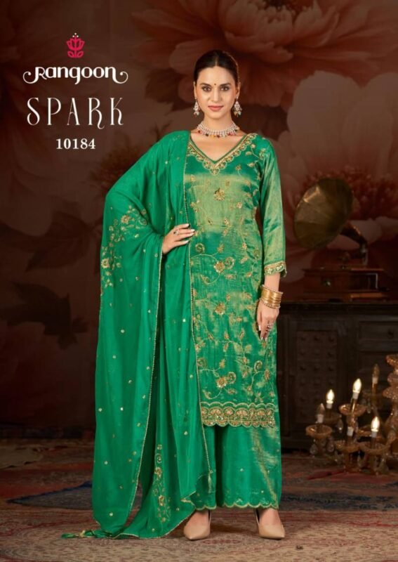 Buy Rangoon Spark Viscose Simmer Fancy Work Designer Salwar Kameez Wholesale 2026