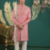 Sumi 4021 To 4026 Series Pure Banarasi Jacquard Heavy Mens Wear Sherwani Wholesale