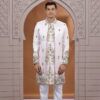 Sumi 4041 To 4047 Series Art Silk Embroidery Indo Western Style Mens Wear Wholesale