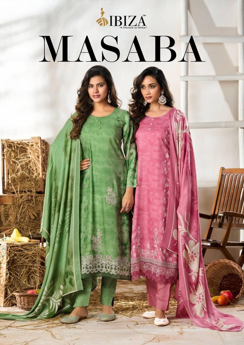 Ibiza Masaba Viscose Pashmina Embroidered Salwar Kameez Collection Wholesale