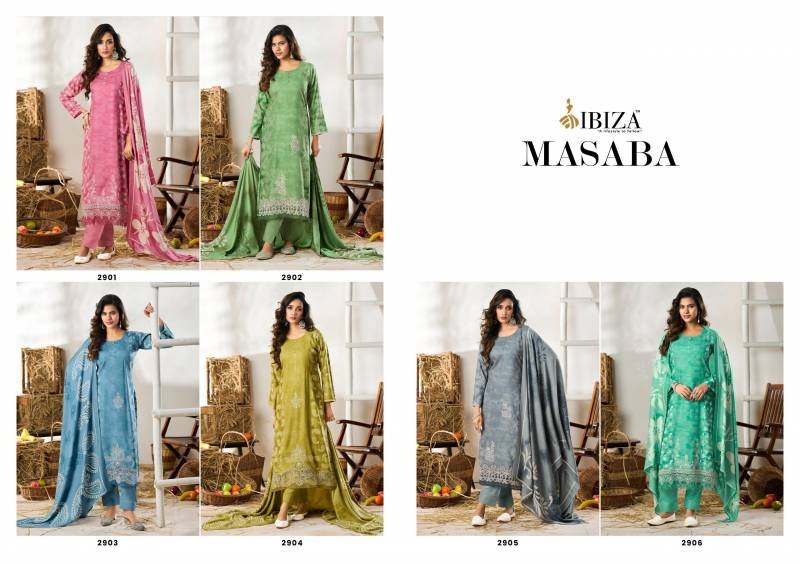 Launching Ibiza Masaba Viscose Pashmina Embroidered Salwar Kameez Collection Wholesale 2026
