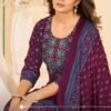 Blue Hills Nithya Anarkali Rayon Foil Print Anarkali Gown And Dupatta Wholesale