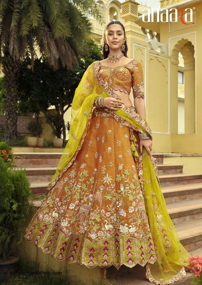 Tathastu Anaara Readymade Silk Lehenga With Embroidery Work Wholesale