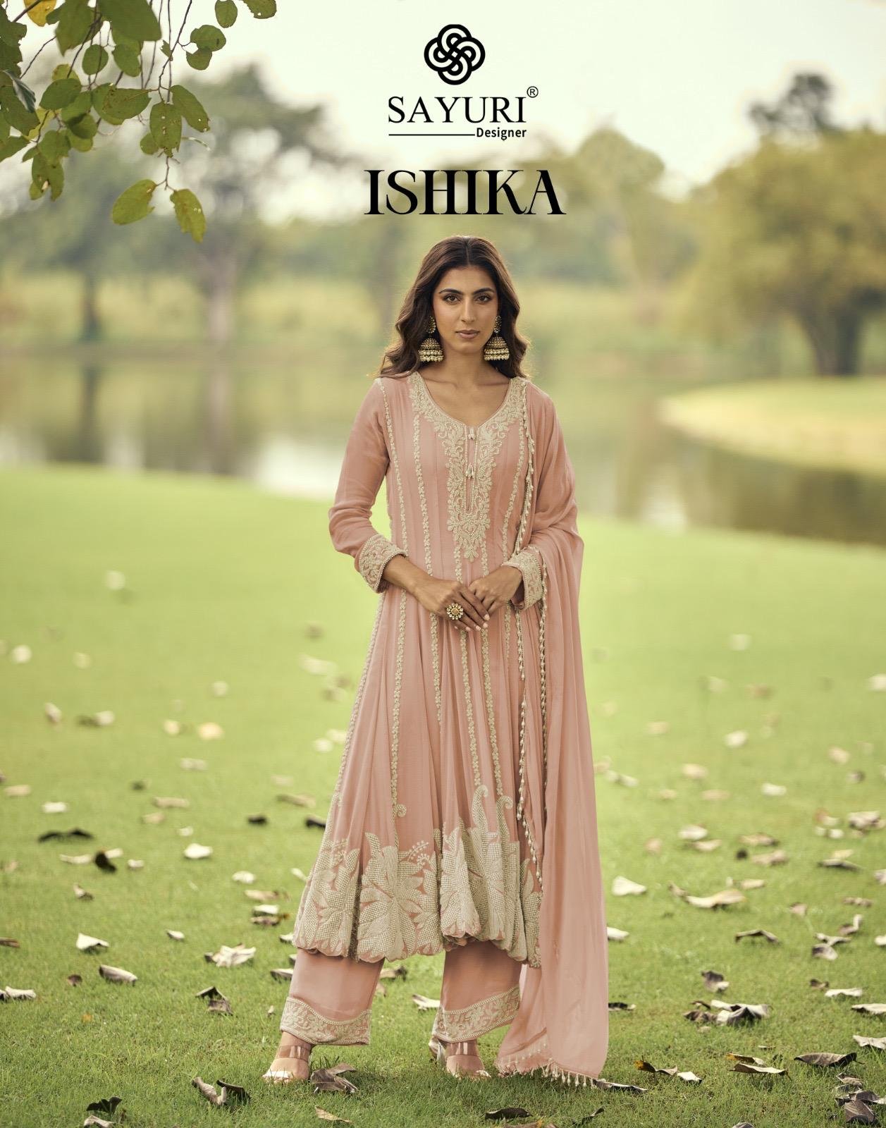 Sayuri Ishika Real Georgette Heavy Embroidery Anarkali Salwar Suit Wholesale