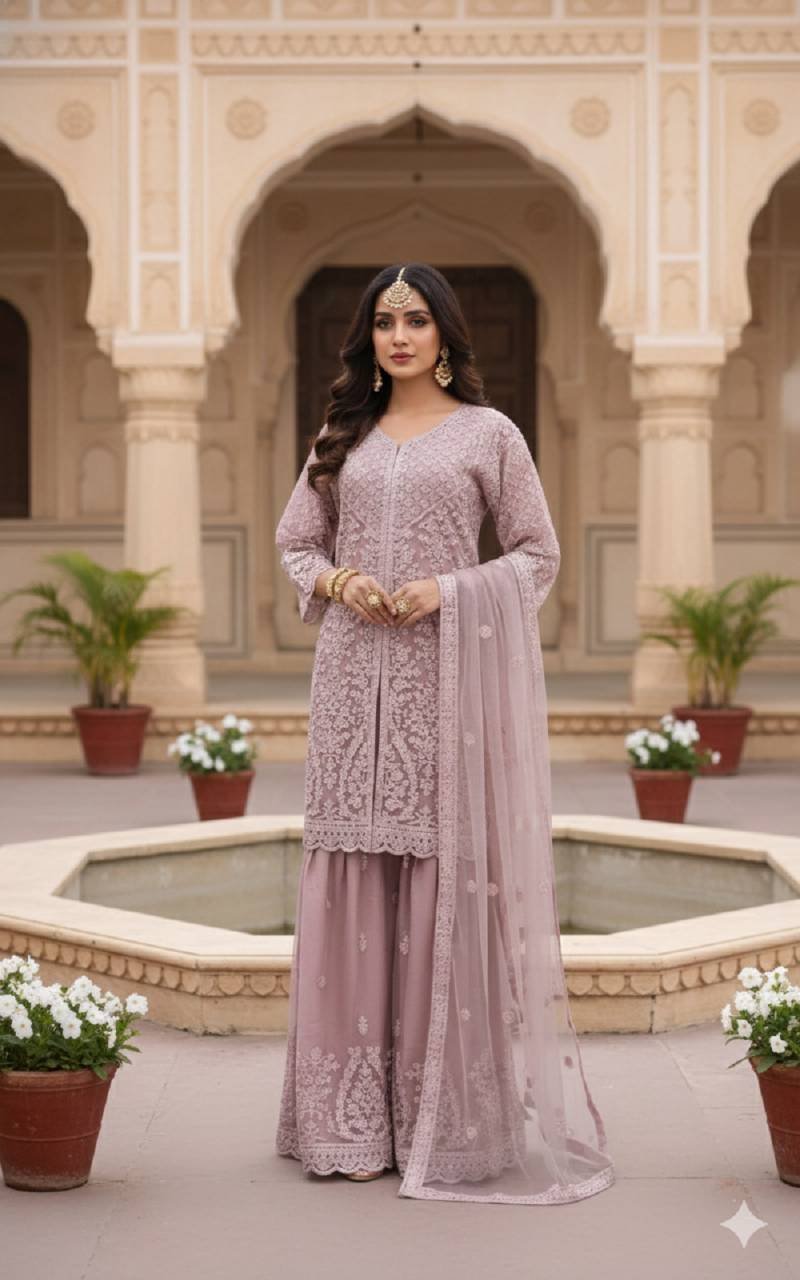 Kb 4104 Net With Embroidered Worked Premium Salwar Kameez Wholesale