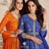Sayuri Sakshi Chinon Silk Embroidered Work Top Bottom And Dupatta Wholesale