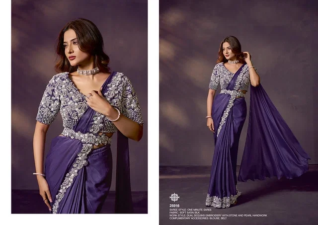 Buy Mahotsav Celeste Designer Party Wear With Readymade Blouse Saree Collection Wholesale 2026