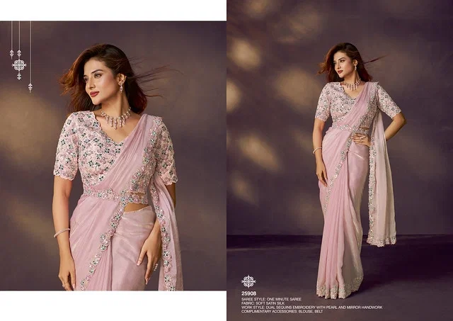 Buy Mahotsav Celeste Designer Party Wear With Readymade Blouse Saree Collection Wholesale 2026