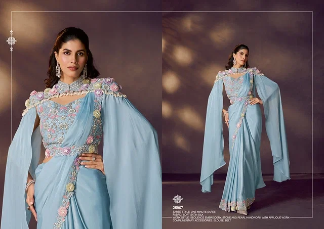 Buy Mahotsav Celeste Designer Party Wear With Readymade Blouse Saree Collection Wholesale 2026