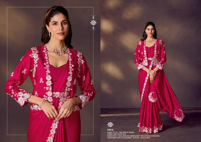 Buy Mahotsav Celeste Designer Party Wear With Readymade Blouse Saree Collection Wholesale 2026