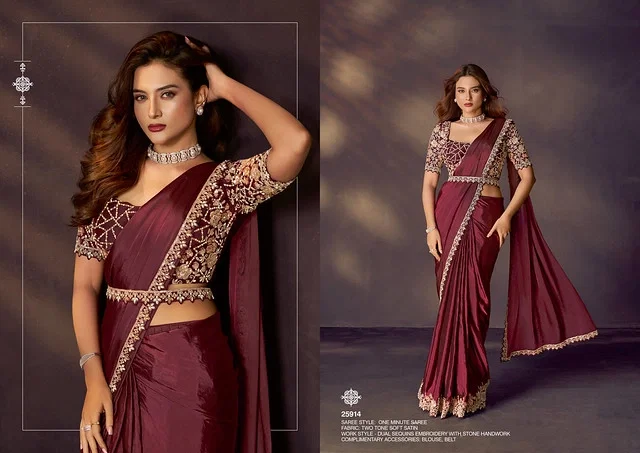 Buy Mahotsav Celeste Designer Party Wear With Readymade Blouse Saree Collection Wholesale 2026