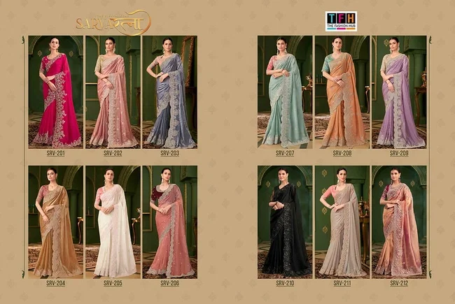Latest Tfh Sarvaratna vol 2 Heavy Partywear Silk Saree Collection Wholesale 2026