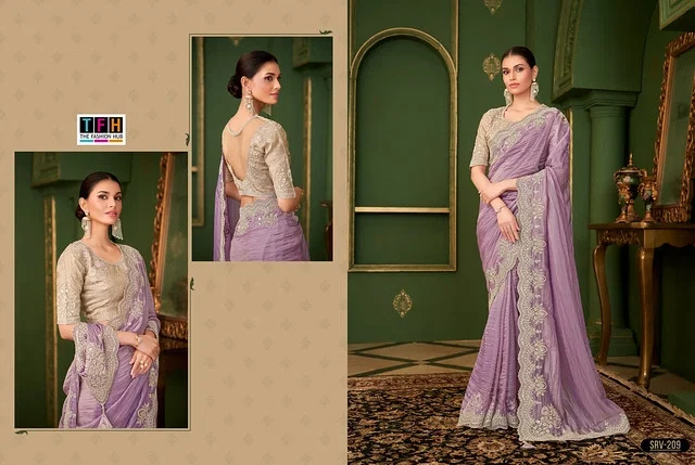Latest Tfh Sarvaratna vol 2 Heavy Partywear Silk Saree Collection Wholesale 2026