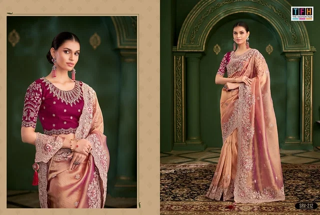 Latest Tfh Sarvaratna vol 2 Heavy Partywear Silk Saree Collection Wholesale 2026