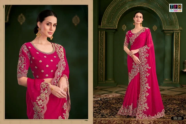 Latest Tfh Sarvaratna vol 2 Heavy Partywear Silk Saree Collection Wholesale 2026