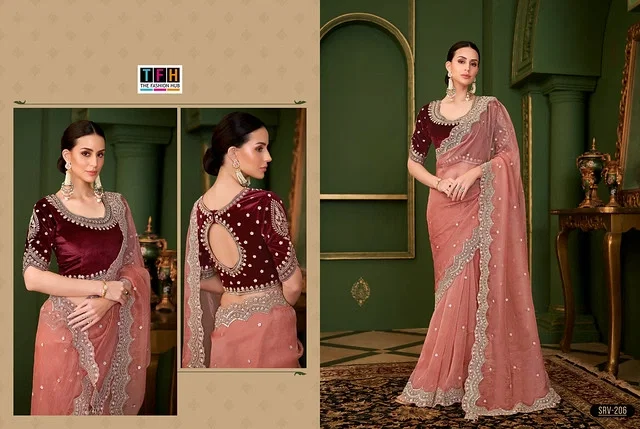 Latest Tfh Sarvaratna vol 2 Heavy Partywear Silk Saree Collection Wholesale 2026