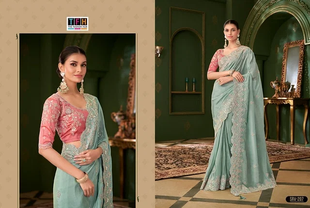Latest Tfh Sarvaratna vol 2 Heavy Partywear Silk Saree Collection Wholesale 2026