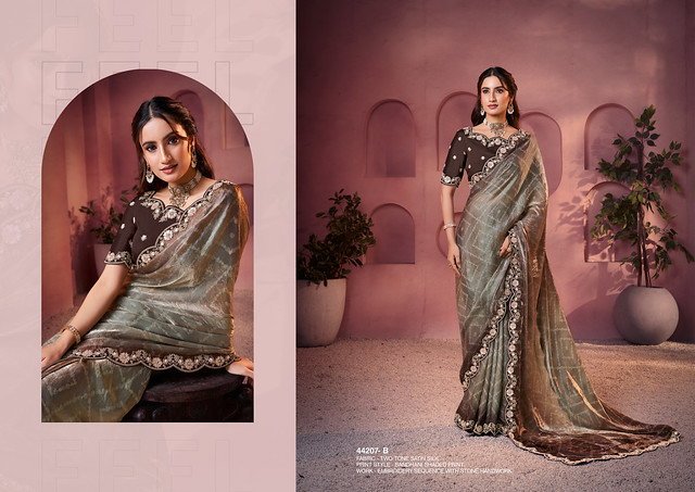 Launching Mahotsav Lehr Designer Two Tone Satin SIlk Saree Collection Wholesale 2026