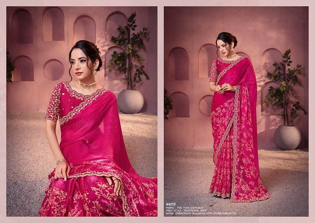 Launching Mahotsav Lehr Designer Two Tone Satin SIlk Saree Collection Wholesale 2026