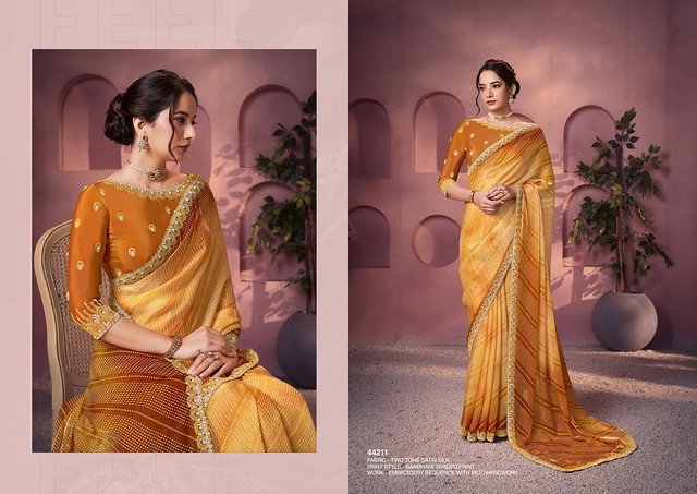 Launching Mahotsav Lehr Designer Two Tone Satin SIlk Saree Collection Wholesale 2026