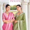 Kreshva Pragya 2075 To 2080  Twp Georgette With Weaving Buta Border Saree Collection Wholesale