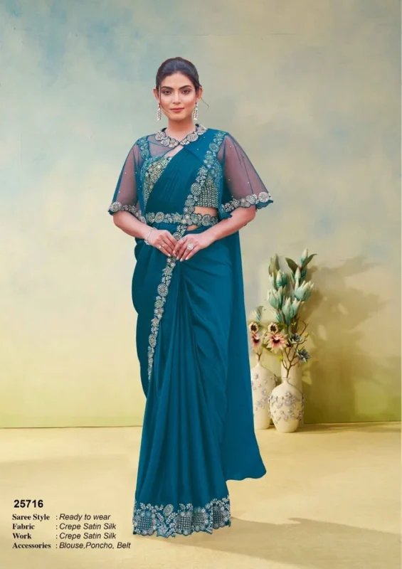 Beautiful Mahotsav Odyssey Designer Satin Silk Ready To Wear Saree Wholesale 2026