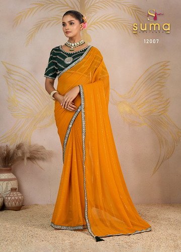 Beautiful Suma Jiya 12001 To 12008 Georgette With Zari Saree Collection Wholesale 2026