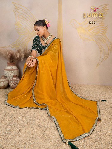 Beautiful Suma Jiya 12001 To 12008 Georgette With Zari Saree Collection Wholesale 2026
