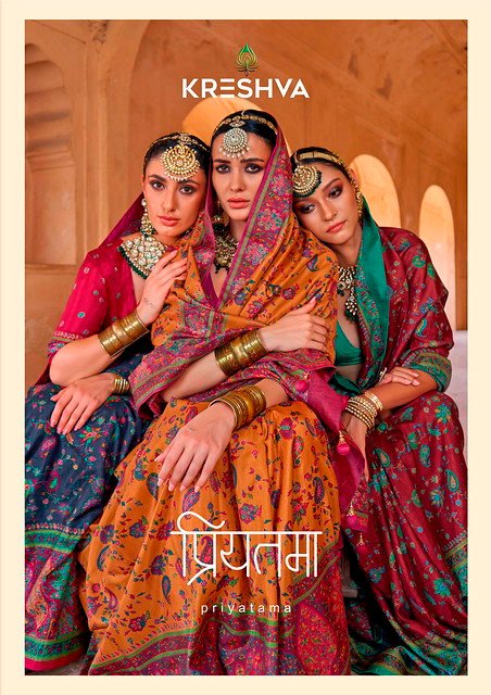 Kreshva Priyatama 993 To 998 Combine The Richness Of Silk Saree Collection Wholesale