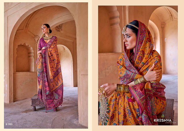 Beautiful Kreshva Priyatama 993 To 998 Combine The Richness Of Silk Saree Collection Wholesale 2026