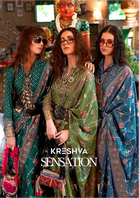 Kreshva Sensation 4197 To 4202 High Quality Super 801 P.V Silk Saree Collection Wholesale