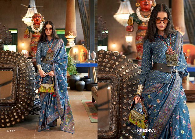 Buy Kreshva Sensation 4197 To 4202 High Quality Super 801 P.V Silk Saree Collection Wholesale 2026
