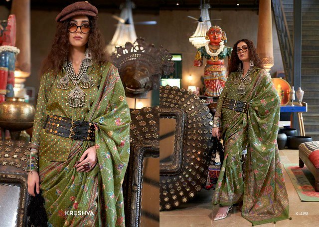 Buy Kreshva Sensation 4197 To 4202 High Quality Super 801 P.V Silk Saree Collection Wholesale 2026