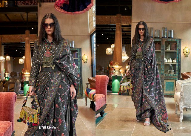 Buy Kreshva Sensation 4197 To 4202 High Quality Super 801 P.V Silk Saree Collection Wholesale 2026