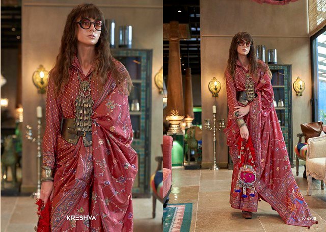 Buy Kreshva Sensation 4197 To 4202 High Quality Super 801 P.V Silk Saree Collection Wholesale 2026