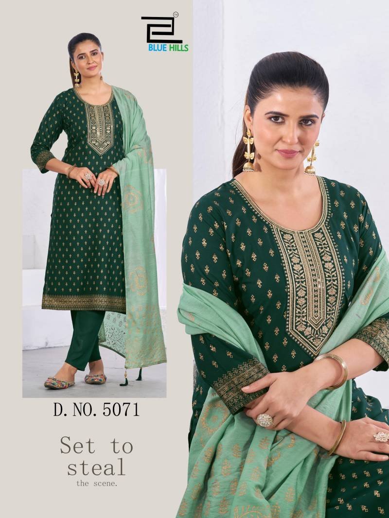 Latest Blue Hills Royal Touch Vol 20 Rayon Foil Printed Kurti Pant And Dupatta Wholesale 2026
