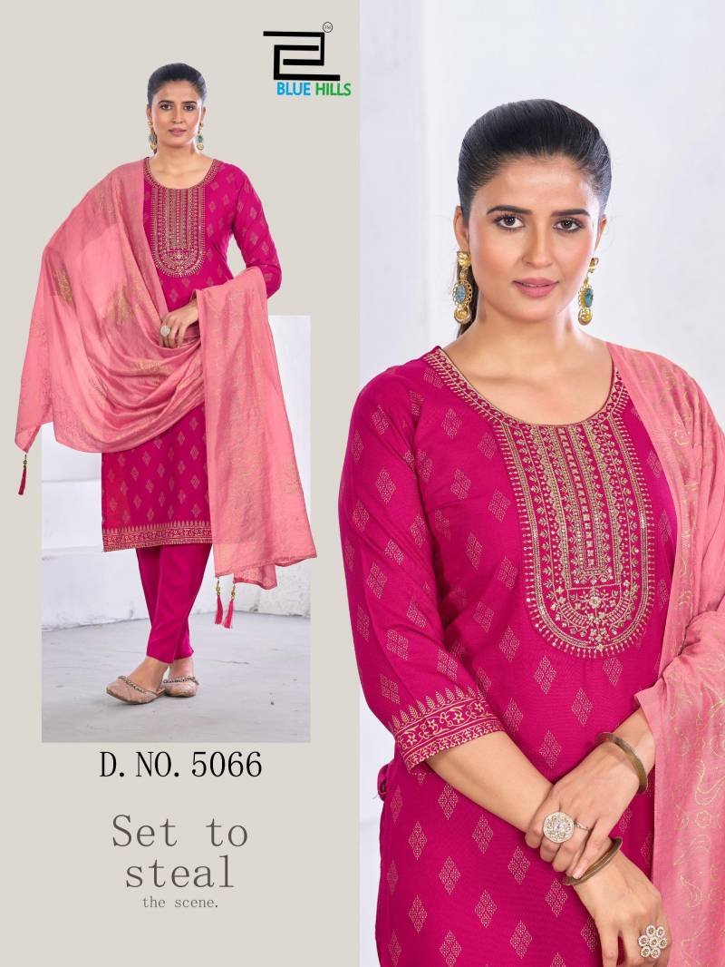 Latest Blue Hills Royal Touch Vol 20 Rayon Foil Printed Kurti Pant And Dupatta Wholesale 2026