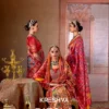 Kreshva Patola Deluxe P. V. Silk With Weaving Patola Print Traditional Saree Wholesale