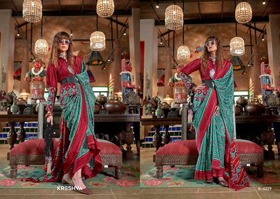 Latest Kreshva Veda Patola Double Ikkat Super Silk Festival wear Saree Wholesale 2026