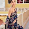 Kreshva Aarini Designer Silk Saree With Flower Print Saree Collection Wholesale