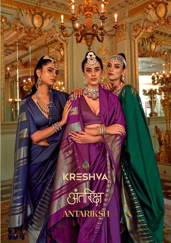 Kreshva Antariksh Silk Designer Festival Wear Saree Collection Wholesale
