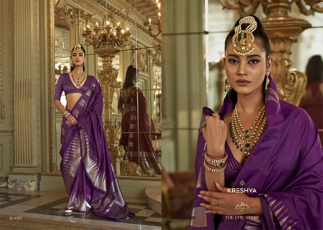 Stylish Kreshva Antariksh Silk Designer Festival Wear Saree Collection Wholesale 2026