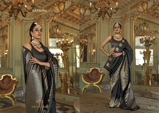 Stylish Kreshva Antariksh Silk Designer Festival Wear Saree Collection Wholesale 2026
