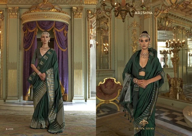 Stylish Kreshva Antariksh Silk Designer Festival Wear Saree Collection Wholesale 2026