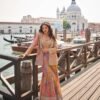 Launching Sayuri Elnaaz Designer Chinon Silk Embroidered Indo Western Collection Wholesale 2026