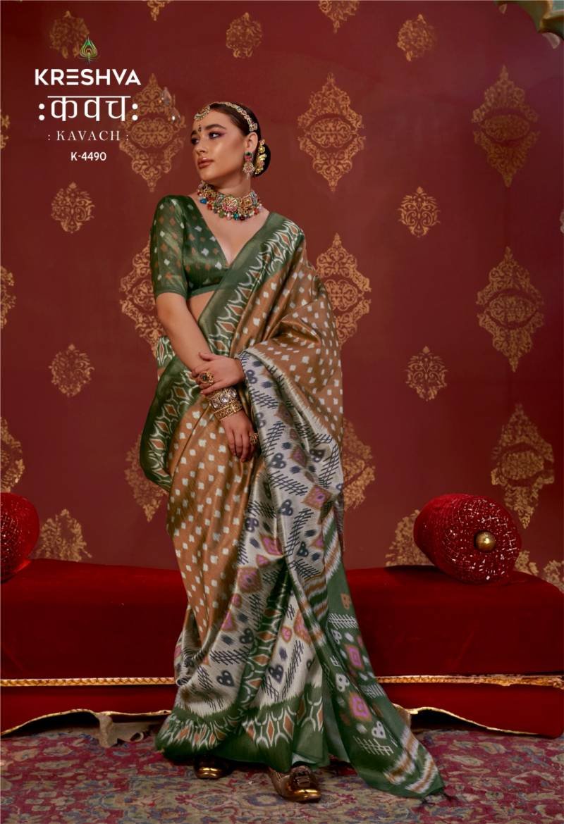 Launching Kreshva Kavach Black Pearl Pc Silk Saree Collection Wholesale 2026